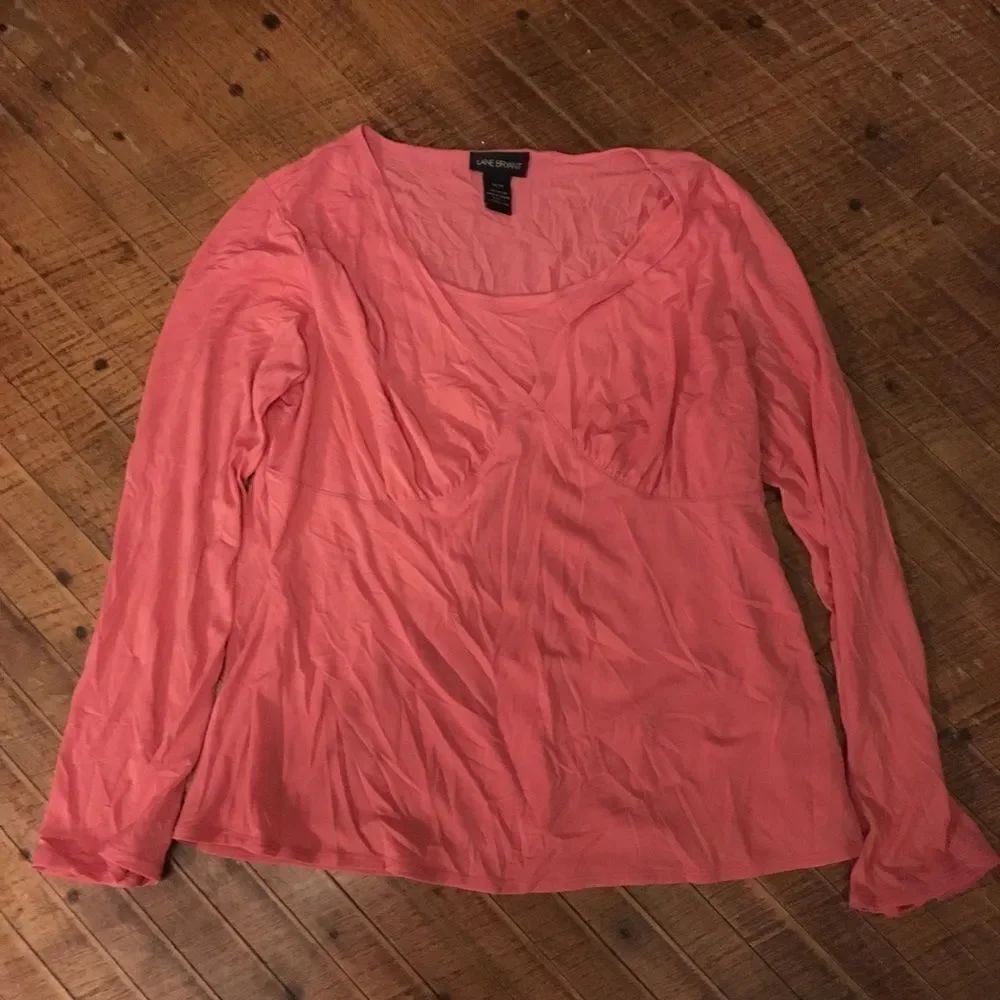 Lane Bryant sheer 14/16 gathered front blouse